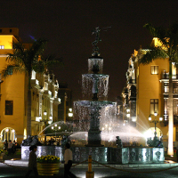 Downtown Lima at night
